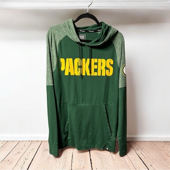 🏈Green Bay Packers Green and Yellow Pullover Shirt Hoodie Size large - Picture 1 of 10